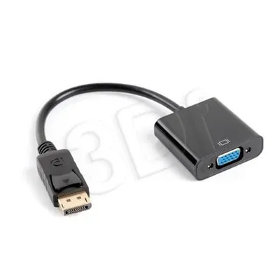 Adapter Lanberg AD-0002-BK (DisplayPort M - D-Sub (VGA) F; 0,20m; kolor czarny)