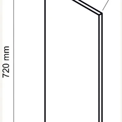 Panel boczny szafki wiszącej o wysokości 72 cm BONO