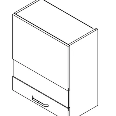 Szafka wisząca 1-drzwiowa witryna 50 cm H90 KAMMONO F8