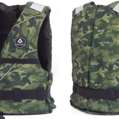 Kamizelka asekur. Aquarius Standard Military Camo Wędkarska