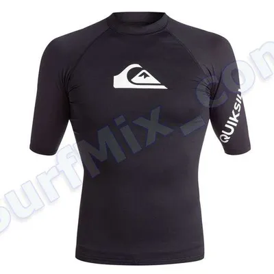 Koszulka krótki rękaw Quiksilver All Time SS Rashguard UPF 50 Black