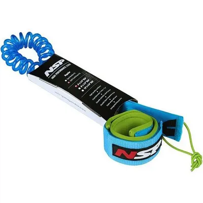 Leash SUP NSP Coiled 10ft 7mm Blue