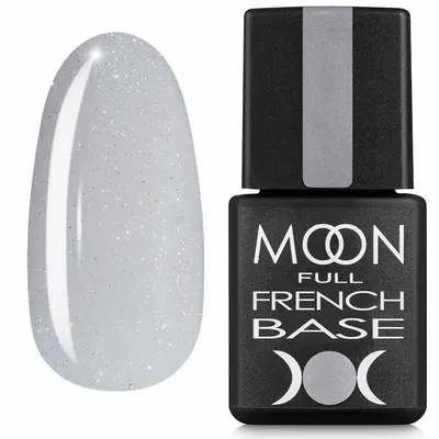 Baza MOON Full French Rabber Base 15 półprzezroczysta z brokatem 8ml