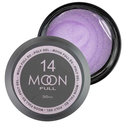 MOON Full akrylożel do przedłużania 14 fioletowy z brokatem 30ml