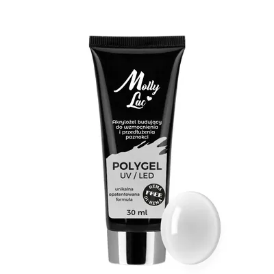 Polygel akrylożel budujący MollyLac Bean Paste przezroczysty Nr 01 30ml