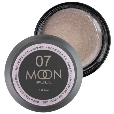 MOON Full akrylożel do przedłużania 07 mleczny brąz z brokatem 30ml