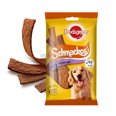 PEDIGREE Schmackos 36g - przysmak dla dorosłych psów, o smaku wołowiny, jagnięciny i drobiu