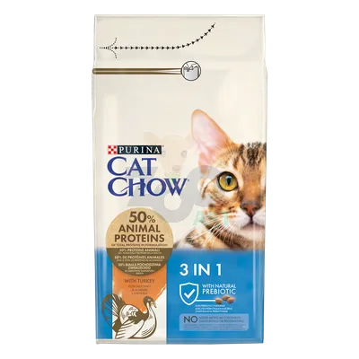 PURINA Cat Chow 3in1 Karma bogata w indyka 1,5kg