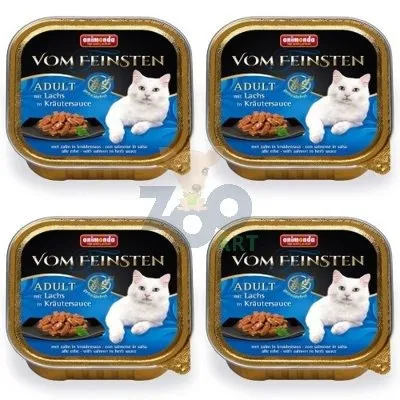 ANIMONDA Cat Vom Feinsten adult NoGrain Łosoś w sosie ziołowym 6x100g