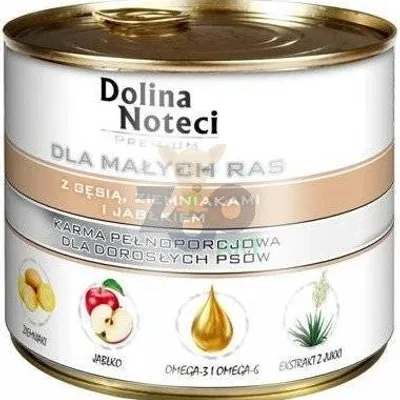 Dolina Noteci PREMIUM dla psów małych ras  z gęsią ziemniakami i jabłkiem 185 g