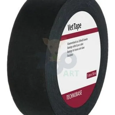 Kerbl Bandaż do racic VetTape, samoprzylepny, 50 m x 50 mm, czarny