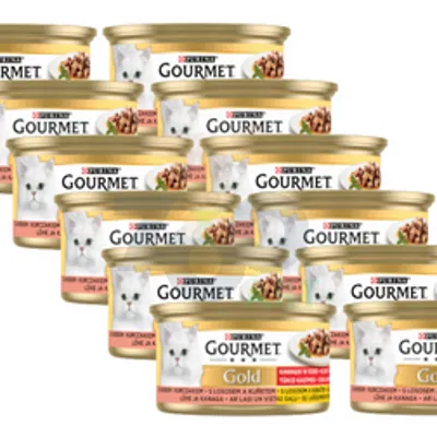 Purina Gourmet Gold łosoś/ kurczak w sosie 12x85g