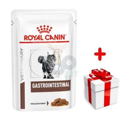 ROYAL CANIN Gastro Intestinal 12x85g saszetka (plasterki w sosie) + niespodzianka dla kota GRATIS!