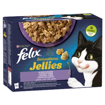 FELIX Sensation Jellies Karma dla kotów wybór smaków w galaretce 12x85g