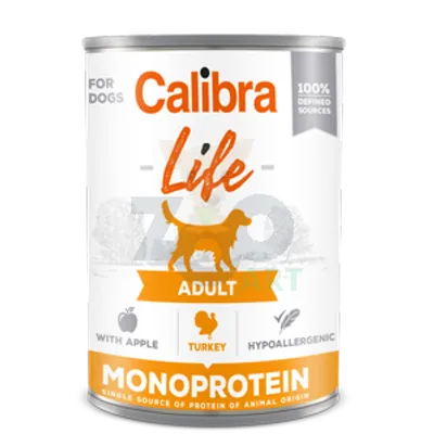 CALIBRA Dog Life Adult Turkey with apples 400g