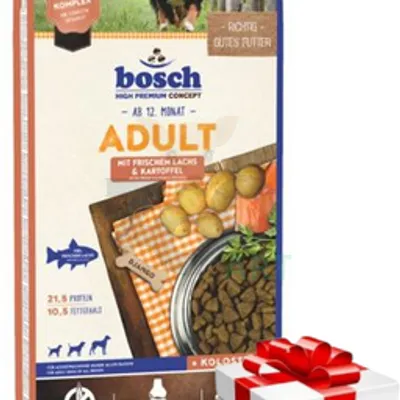 Bosch Adult Salmon & Potato, łosoś i ziemniak (nowa receptura) 15kg + Niespodzianka dla psa GRATIS