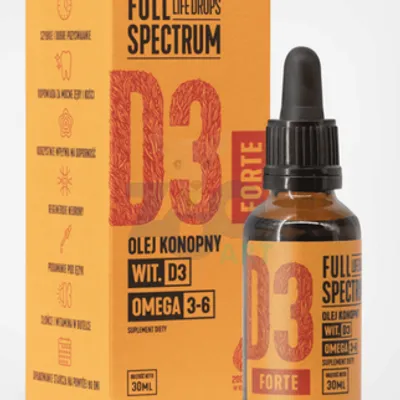 Full Spectrum olej konopny - witamina D3 Forte 30ml (dla ludzi)