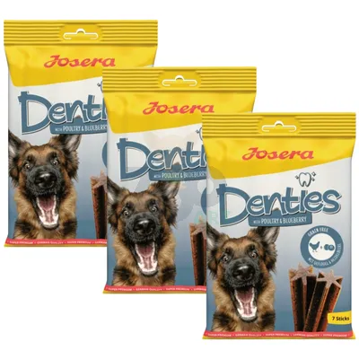 JOSERA Denties z drobiem i jagodami 3x180g