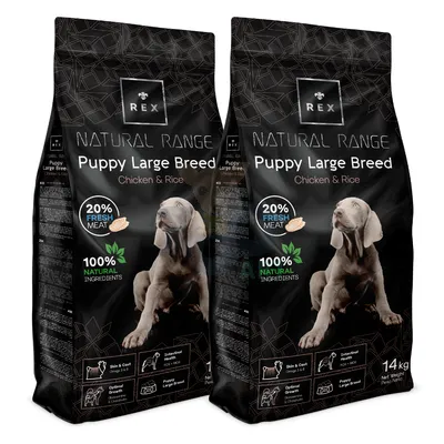 Rex Natural Range Puppy Large Breed Chicken & Rice 2x14kg