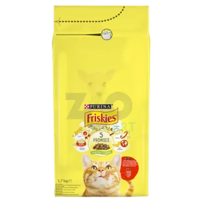 PURINA Friskies Karma dla kotów z mieszanką wołowiny i kurczaka z warzywami 1,7kg