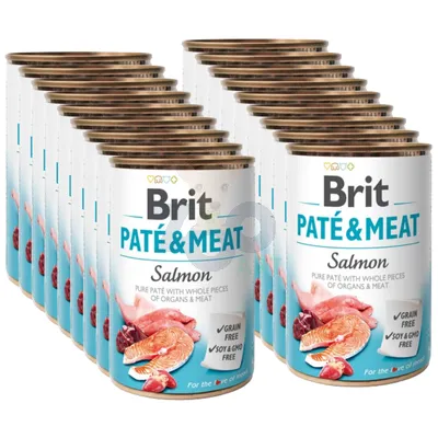 BRIT PATE & MEAT SALMON 18x400g