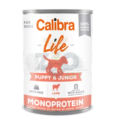 CALIBRA Dog Life Puppy & Junior Lamb with rice 400g