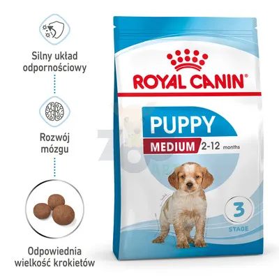 ROYAL CANIN Medium Puppy 4kg karma sucha dla szczeniąt, od 2 do 12 miesiąca, ras średnich