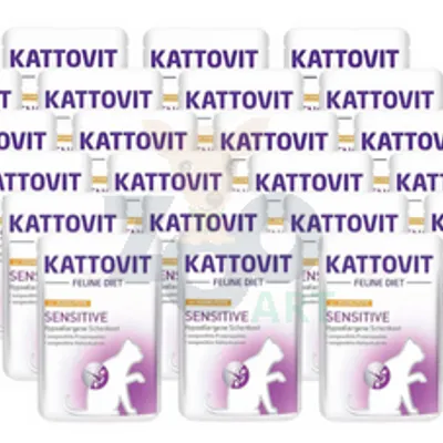 Kattovit Sensitive kurczak+indyk 24x85g saszetka