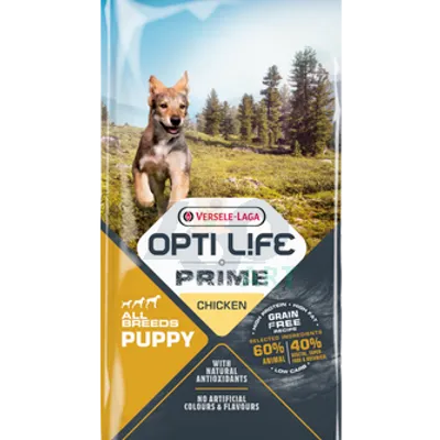 VERSELE-LAGA Opti Life Prime Puppy 12,5kg - karma bezzbożowa dla szczeniąt z kurczakiem