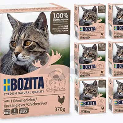 BOZITA Cat Wątróbka Drobiowa W Galaretce 6 x 370g