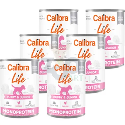 CALIBRA Dog Life Puppy & Junior Chicken 6x400g