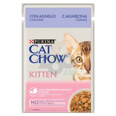 CAT CHOW Kitten Karma dla kociąt z jagnięciną i cukinią w sosie 85g