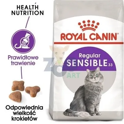 ROYAL CANIN  Sensible 4kg 33 karma sucha dla kotów dorosłych, o wrażliwym przewodzie pokarmowym