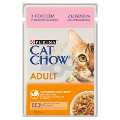 PURINA Cat Chow Adult Karma dla kotów z łososiem i zieloną fasolką w galaretce 85g