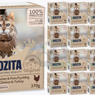 BOZITA Cat Kurczak I Indyk W Sosie  16 x 370g