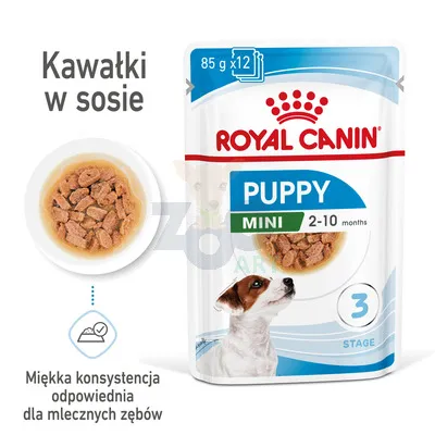 ROYAL CANIN Mini Puppy 12x85g karma mokra w sosie dla szczeniąt do 10 miesiąca, ras małych