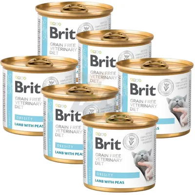 Brit gf veterinary diets cat Obesity 6x200g