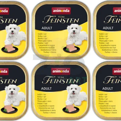 ANIMONDA Dog Vom Feinsten Adult indyk z żółtym serem 6x150g