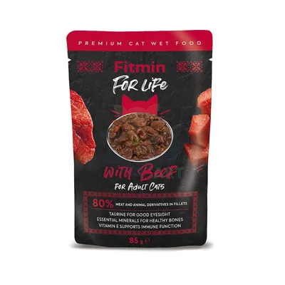 Fitmin Cat For Life Adult Beef 85g