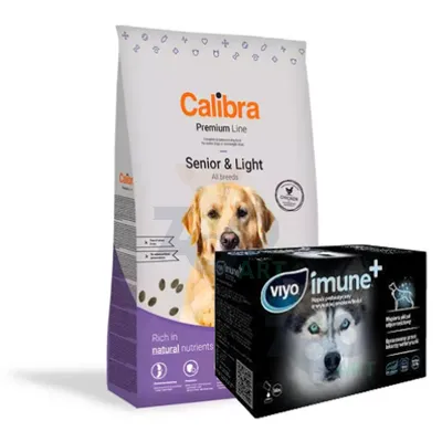 Calibra Dog Premium Line Senior&Light 12kg + napój probiotyczny dla psa 14 x 30 ml