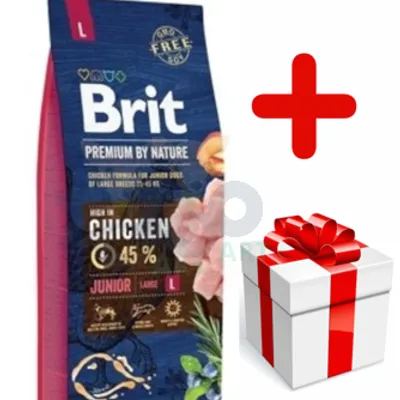 BRIT Premium By Nature Junior L 15kg + niespodzianka dla psa GRATIS!