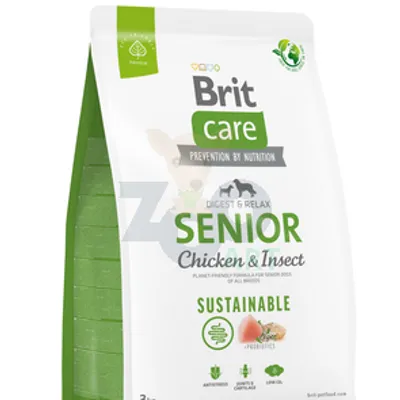 BRIT CARE Dog Sustainable Senior Chicken & Insect 3kg