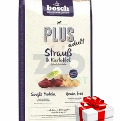 Bosch Plus Adult Struś & Ziemniaki 12,5kg + Niespodzianka dla psa GRATIS