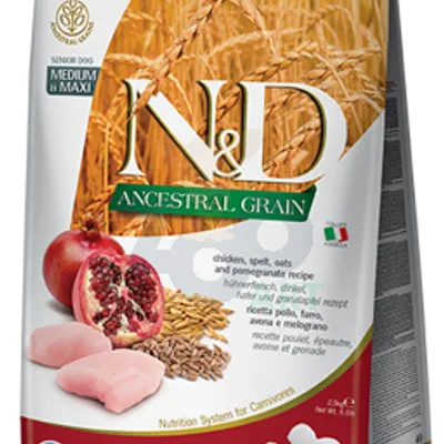 Farmina N&D Ancestral Grain canine CHICKEN&POMEGRANATE SENIOR MEDIUM&MAXI  12kg