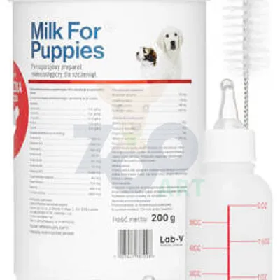 LAB-V Milk For Puppies- mleko dla szczeniąt 200g-Zestaw z butelką i smoczkami