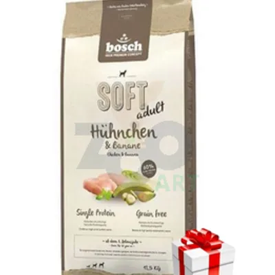 Bosch Soft Adult Kurczak&Banan 12,5kg + Niespodzianka dla psa GRATIS