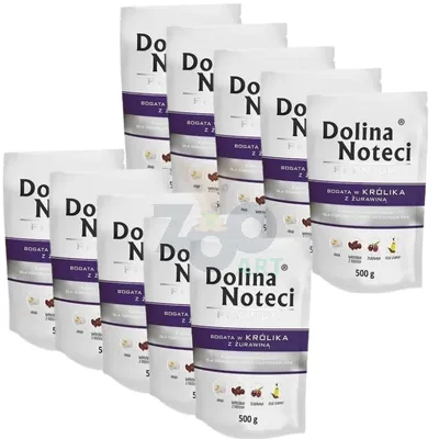 Dolina Noteci Premium Królik z żurawiną 10x500g