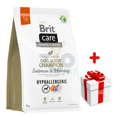 BRIT CARE Dog Hypoallergenic Dog Show Champion Salmon & Herring 3kg + niespodzianka dla psa GRATIS!