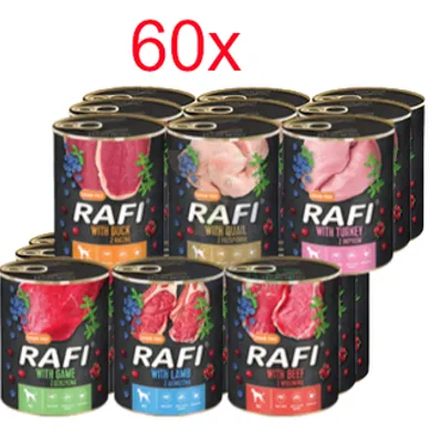 DOLINA NOTECI Rafi dla psa mix smaków 60x400g