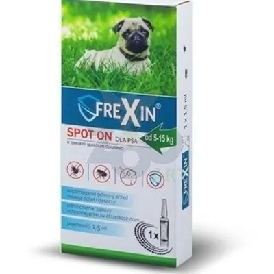 FREXIN Krople przeciw ektopasożytom dla psa 5-15 kg 1,5 ml